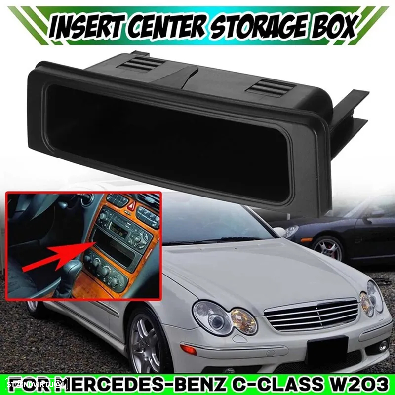 Caixa armazenamento consola central Mercedes w203 Classe C - 5