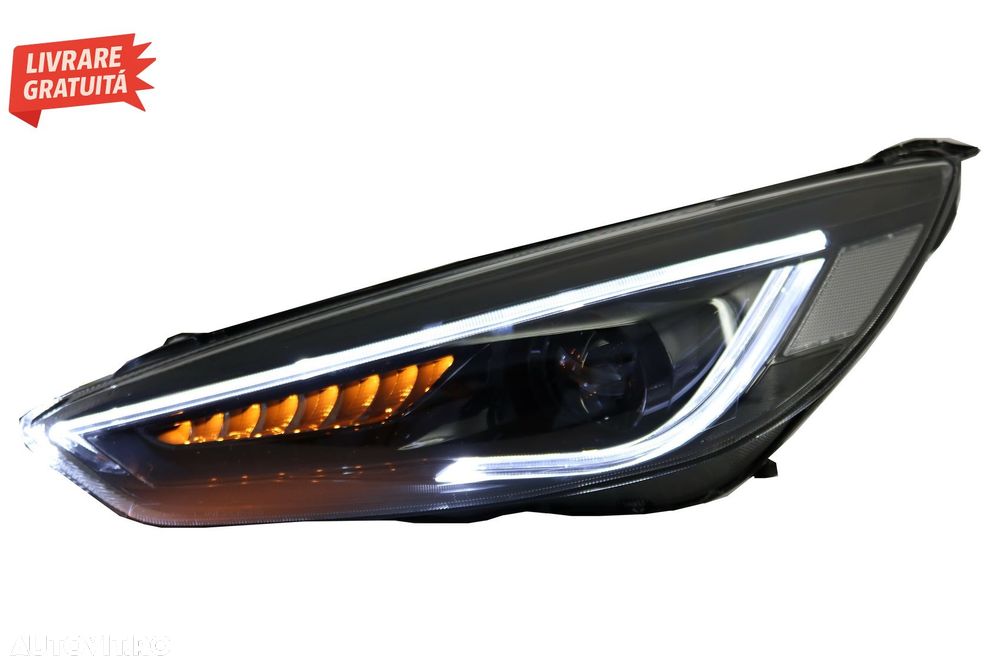 Faruri LED DRL Ford Focus III Mk3 Facelift (2015-2017) Bi-Xenon Design Semnalizare- livrare gratuita - 10