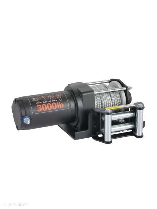 Troliu electric EMD Winch 3000lbs (1361kg), 12V, cablu otel 13m, raport 153:1 - 3