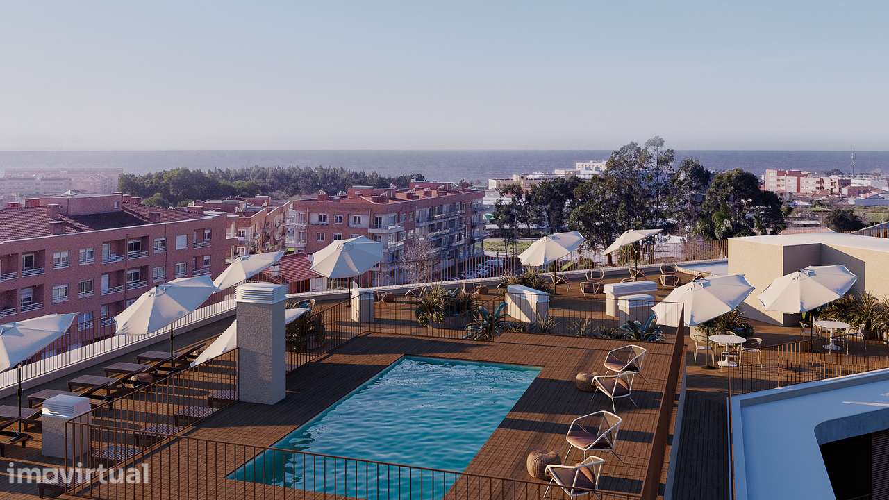 T2 com piscina a 2mim da praia - São Félix da Marinha - Grande imagem: 5/22