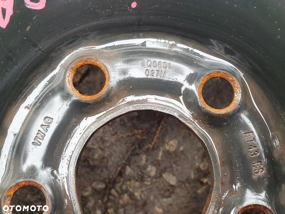 VW SEAT SKODA R15 2x KOŁO ZIMOWE / ZAPASOWE 15 6J ET43 5x100 57.1mm FELGA 6Q0601027M OPONA 195/60/R15 5.5 i 6mm 2020r POLO IV 6N IBIZA III CORDOBA II FABIA I II ROOMSTER - 5