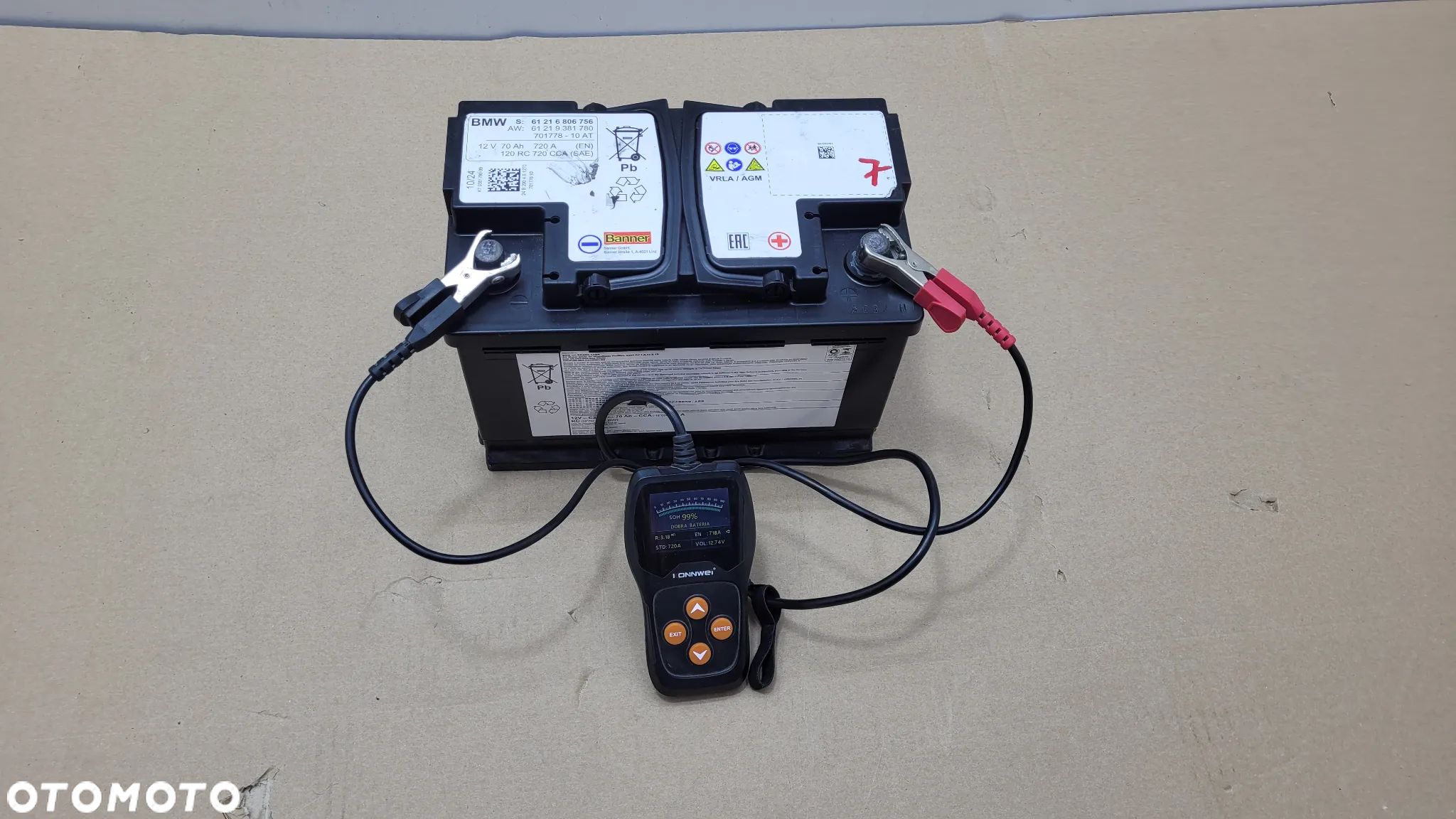 AKUMULATOR BMW 2024 70Ah 720A VRLA/AGM 61216806756 61219381780 - 1