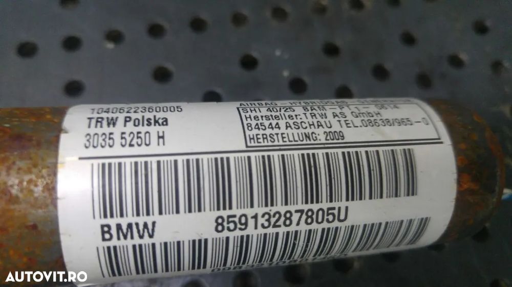 Airbag cortina dreapta fata bmw seria 1 e81 e87 30355254 30355250h 85913287805u - 2