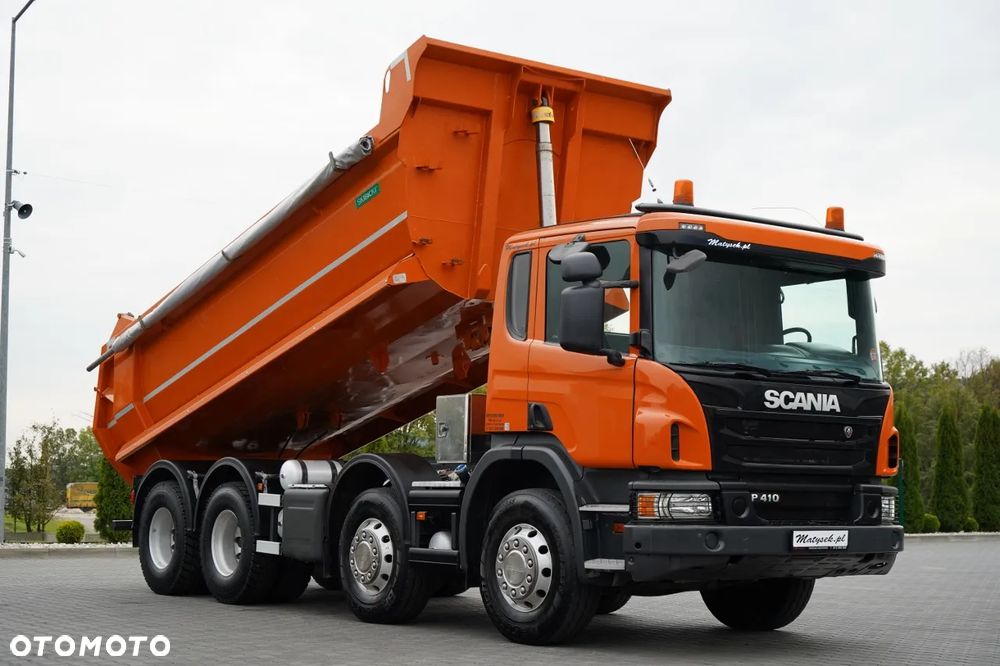 Scania P 410 / 8x4 / WYWROTKA TYLNOZSYPOWA / ALUFELGI / OPONY 100% / MANUAL / ŁADOWNOŚĆ 21 T - 1