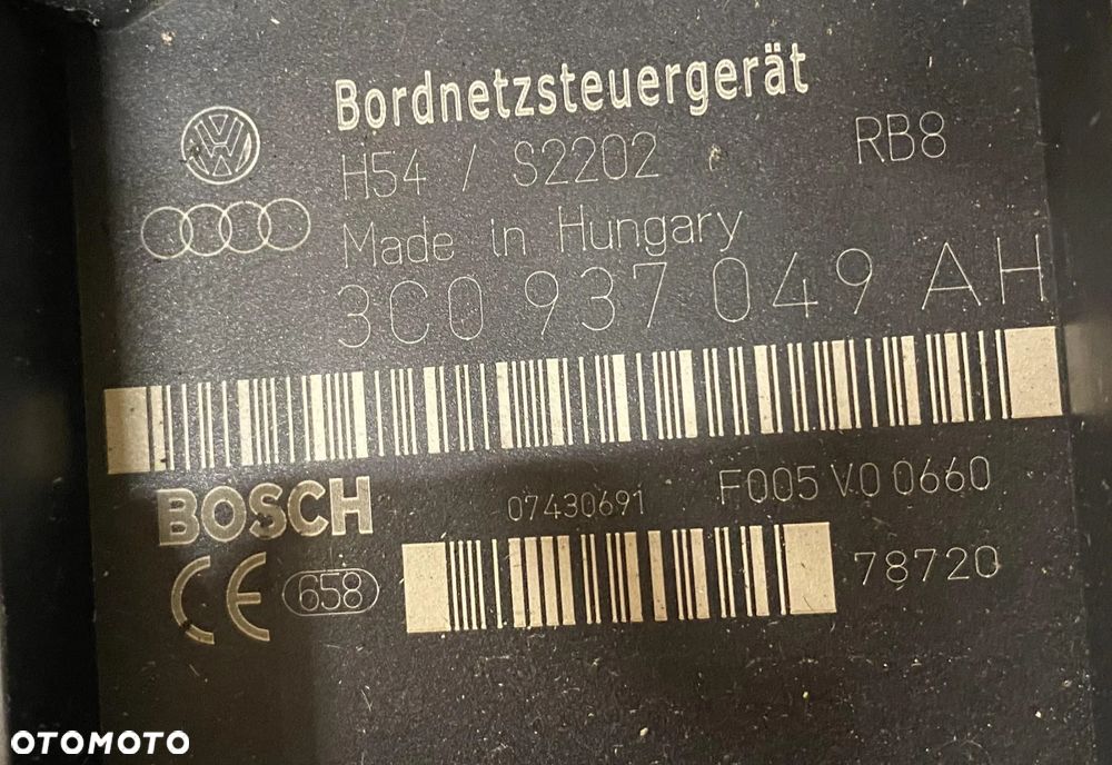 Moduł sterownik Bordnetz Volkswagen Passat B6 3C0937049AH  OE - 3