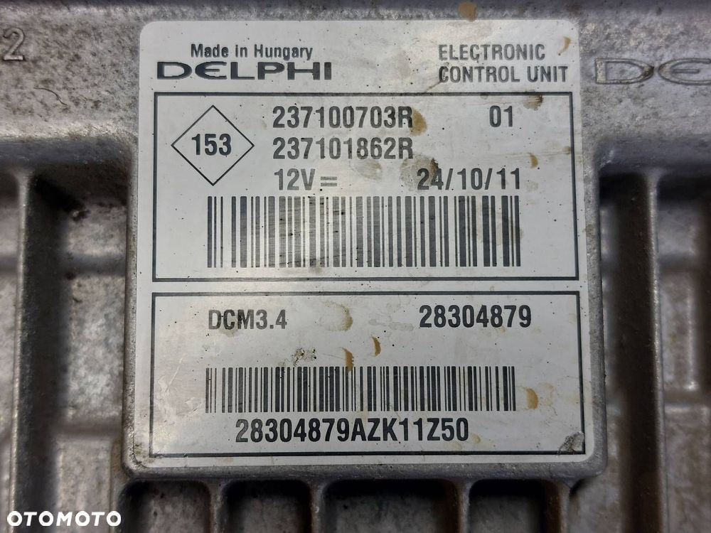 ZESTAW STARTOWY DACIA DUSTER I 1.5 DCI 237100703R 237101862R 248100027R - 2