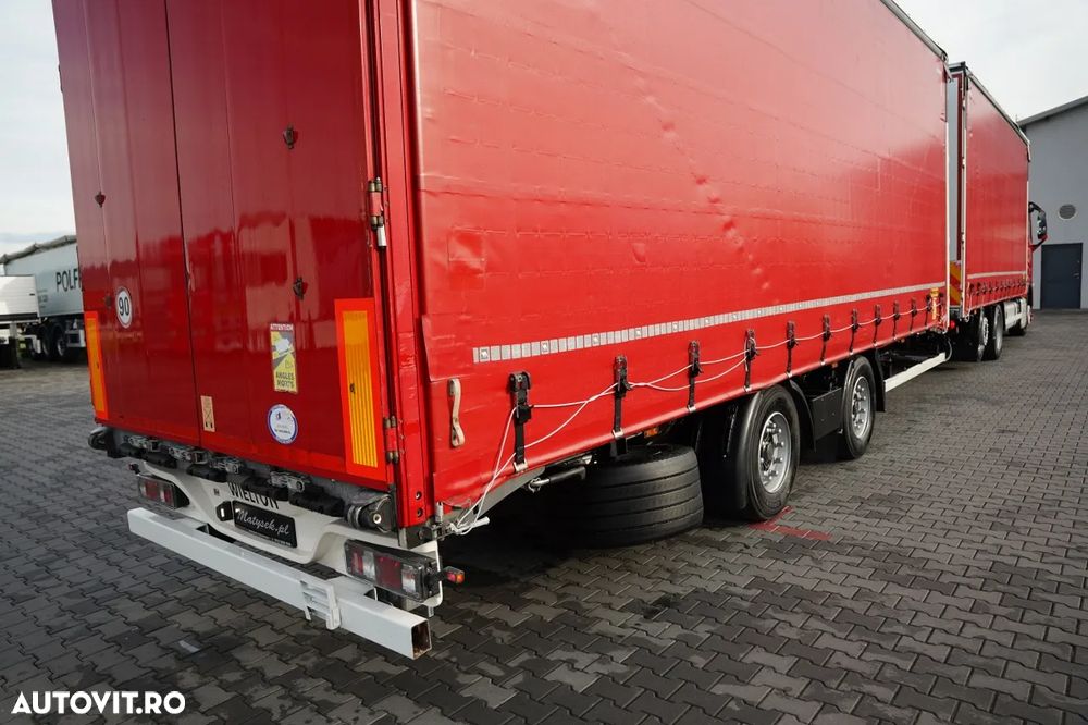 Volvo FH 460 / COMBINAȚIE TANDEM / 120 M3 / TRANSITION / I-SAVE / I-PARK COOL / DIRECȚIE CU RIDICARE AXLE / WIELTON / CORTINĂ ARMATĂ - 17