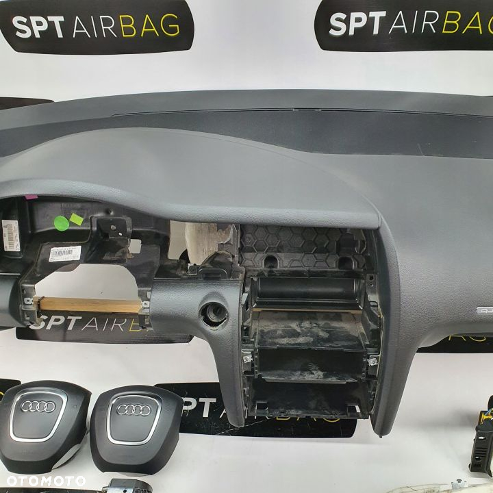 AUDI Q7 DESKA ROZDZIELCZA KONSOLA KOKPIT PULPIT PODUSZKI AIRBAG AIR BAG PASY KIT SET - 3