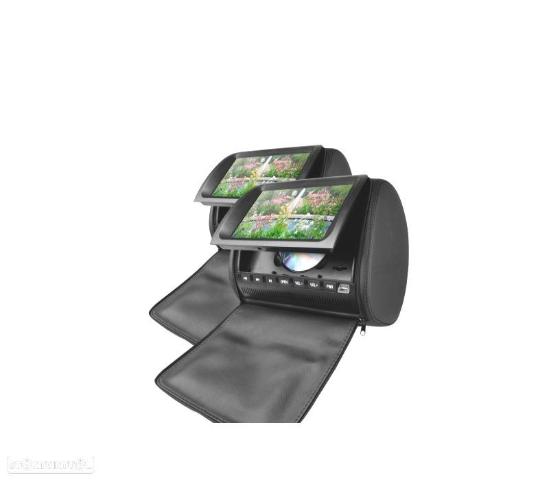 ENCOSTO DE CABEÇA MULTIMEDIA DVD 9 PULGADAS COR EM PRETO - 4