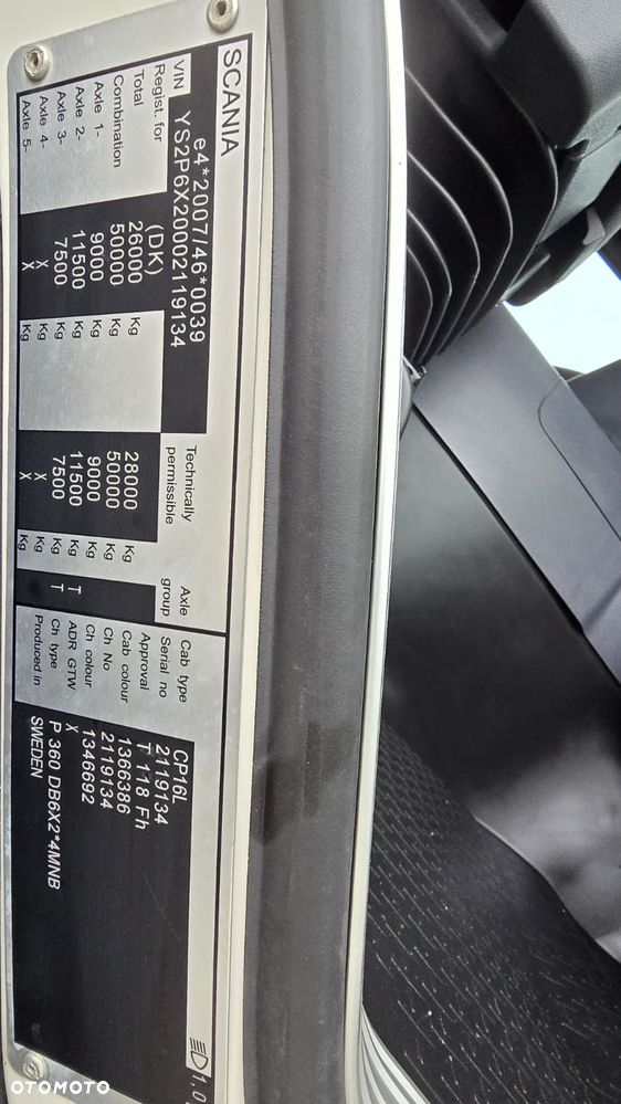 Scania P360 6x2 Euro 6 bez EGR, kurierka kontener 24 palety 9.7m rama do zabudowy laweta beczka asenizacyjna niski przebieg! - 26