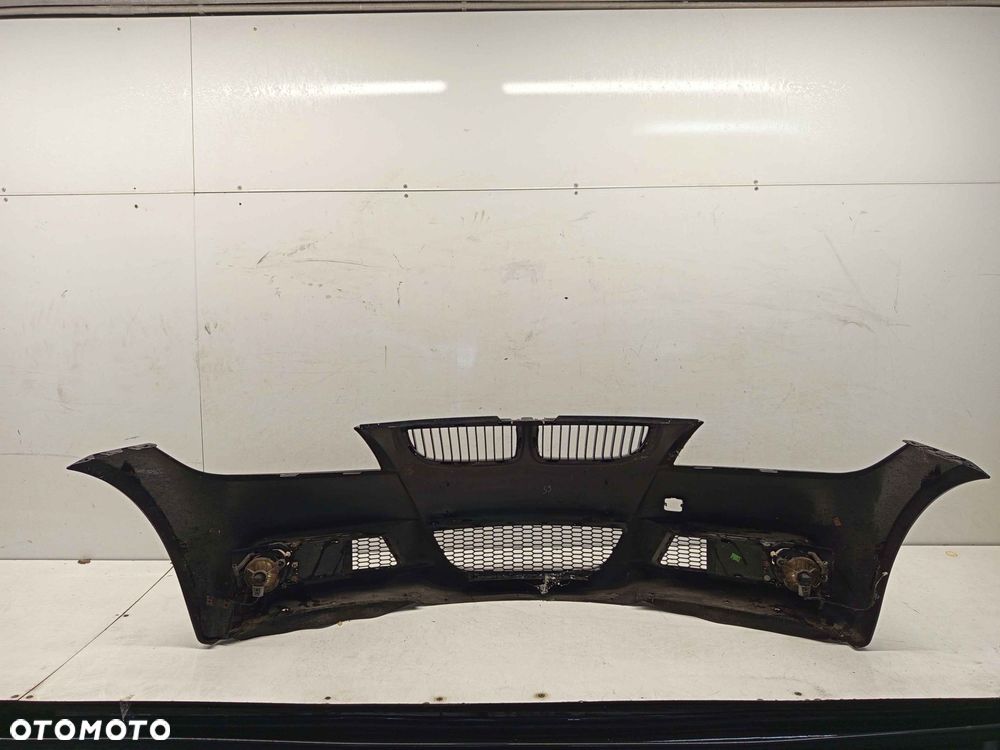 ^ ZDERZAK PRZÓD PRZEDNI BMW E90 E91 M PAKIET ///M SCHWARZ 2 CZARNY HALOGENY - 5