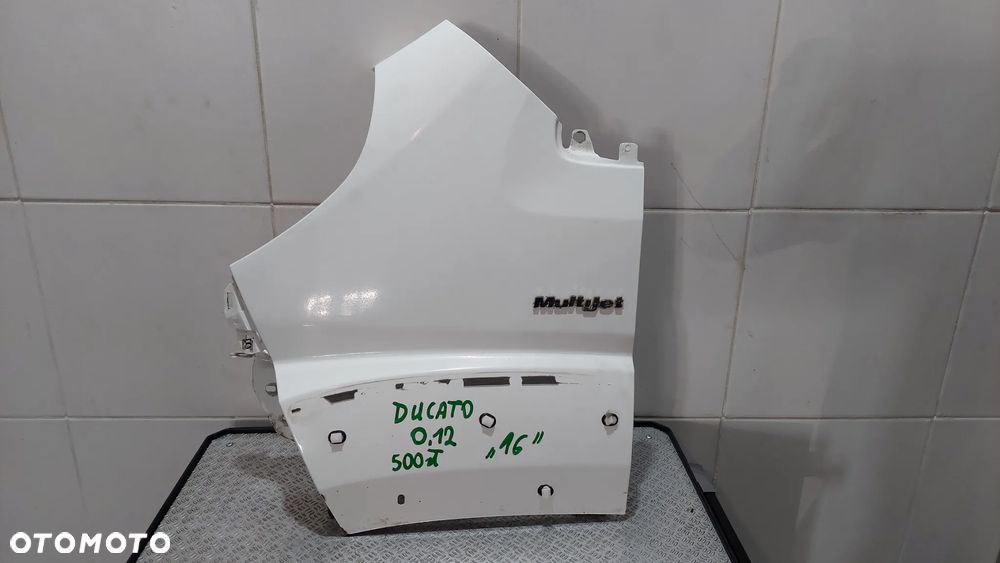 BŁOTNIK LEWY PRZÓD FIAT DUCATO BIAŁY KOLOR EWP R2012 KOŁO 16 CALI - 1