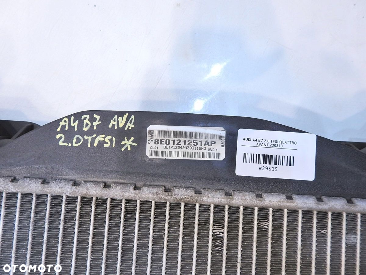 CHŁODNICA WODY AUDI A4 B7 2.0 TFSI 8E0121251AP - 2