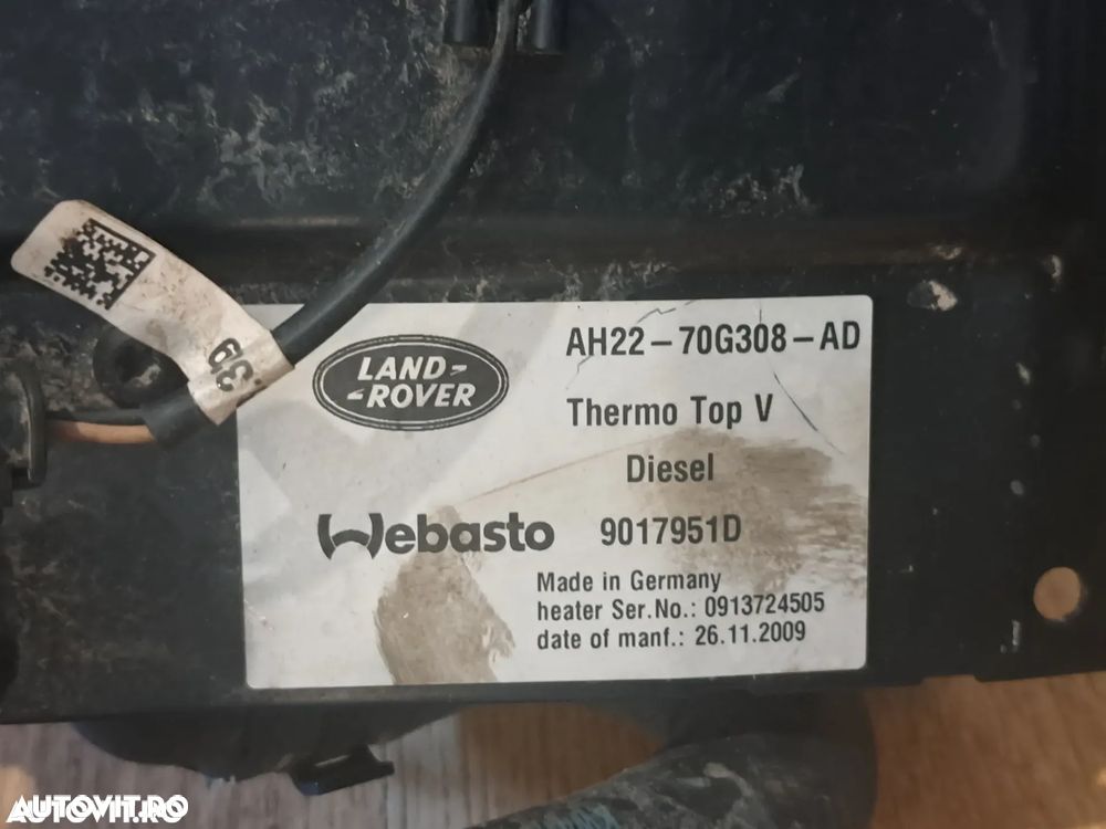 Incalzitor auxiluar auto Webasto pe motorina Land Rover Range Rover Sport (L320) Land Rover Discovery 4 / LR4 (L319) Land Rover Range Rover Vogue (L322) - 4