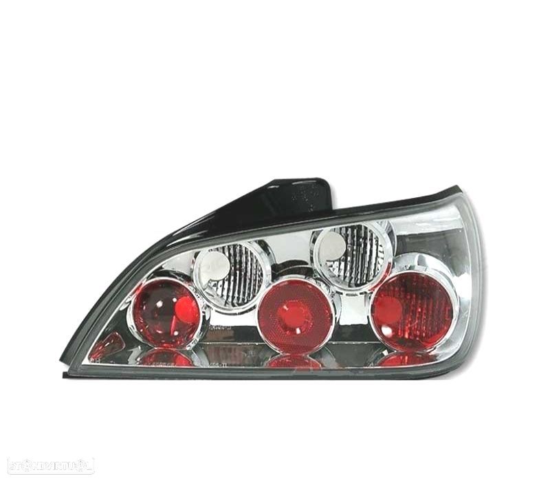 FAROLINS TRASEIROS PEUGEOT 406 CROMADO - 1