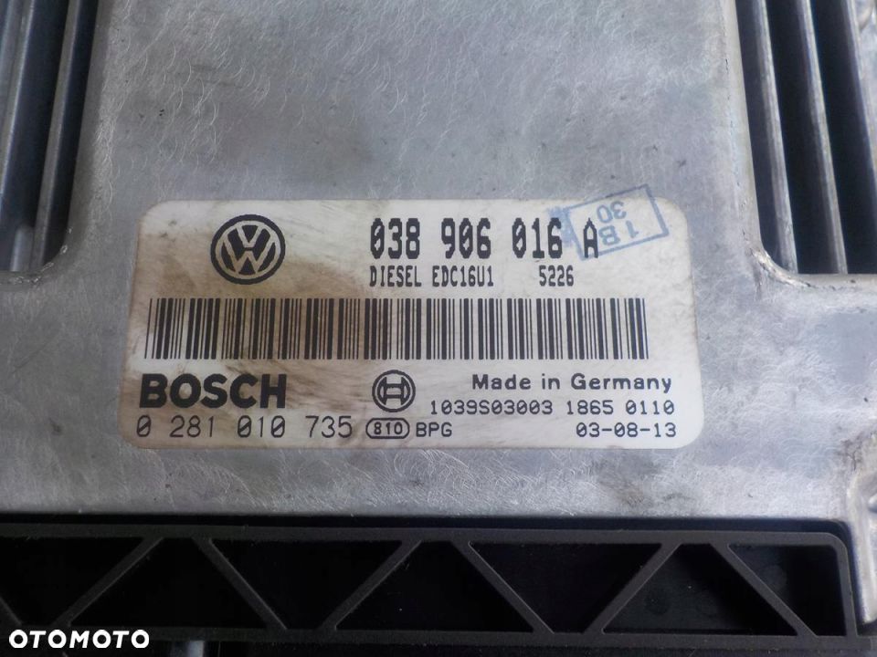 VW T5 1.9 TDI KOMPUTER STEROWNIK 038906016A - 2