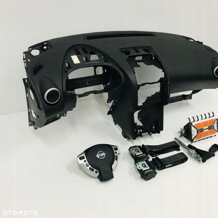 NISSAN QASHQAI I DESKA ROZDZIELCZA KONSOLA KOKPIT PULPIT PODUSZKI AIRBAG AIR BAG PASY KIT SET - 2