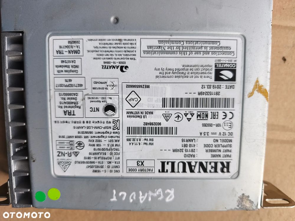 RADIO NAWIGACJA CZYTNIK 281153249R RENAULT MEGANE SCENIC IV TALISMAN - 2