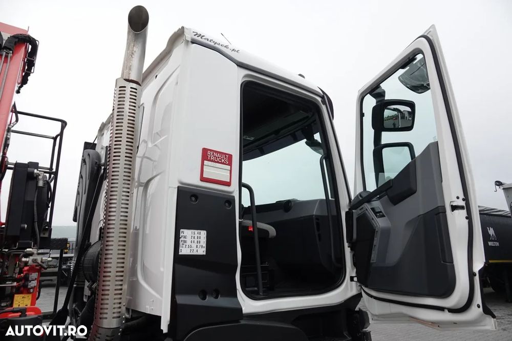 Renault C 380 / 6x4 / TIPPER 3 LATE + HDS FASSI F135 / HYDROBRA / EURO 6 / RADIO CONTROL / ROTATOR / BORDMATIC - 36