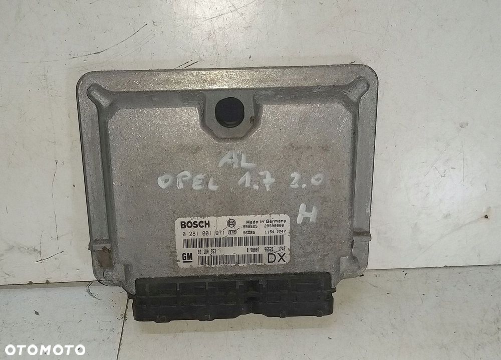 KOMPUTER STEROWNIK OPEL ZAFIRA A ASTRA II G 2.0 DTI 0281001971 09180353 DX - 1