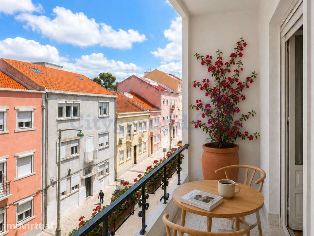 Excelente apartamento T2 remodelado junto ao Alto de Santo Amaro - Grande imagem: 3/21