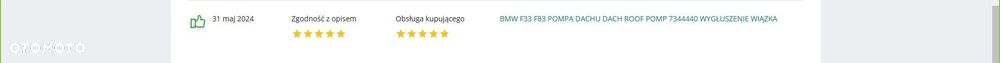 bmw f33 f83 pompa dachu cabrio roof pump 7344440 + wiązka oe 2019r - 4