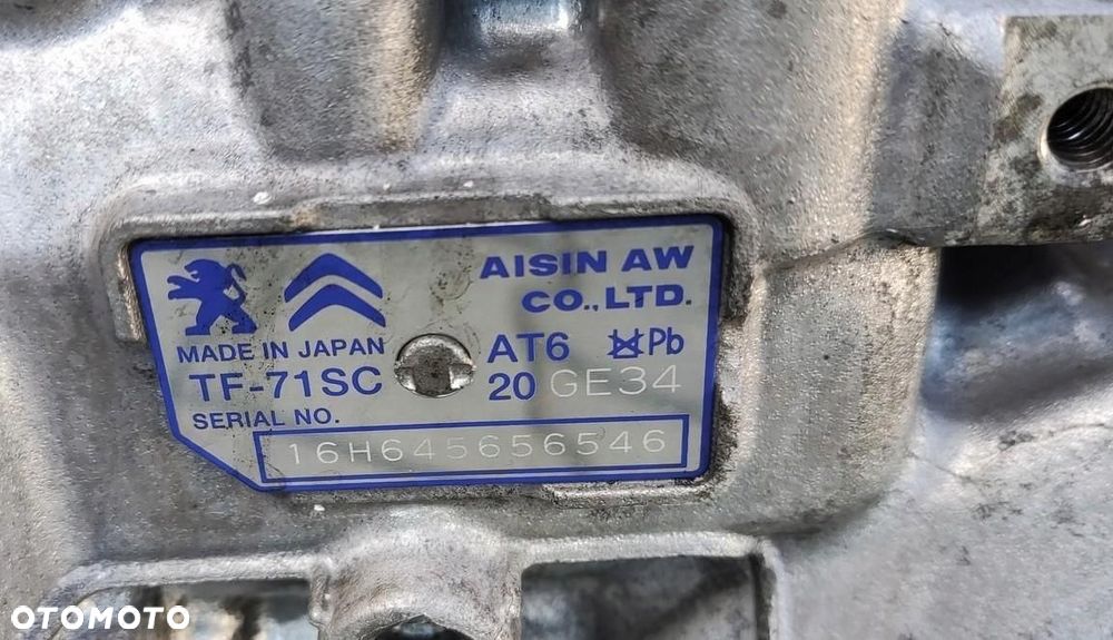 SKRZYNIA BIEGÓW AUTOMATYCZNA PEUGEOT 3008 II 1.6 E-HDI 20GE34 9805709280 - 7