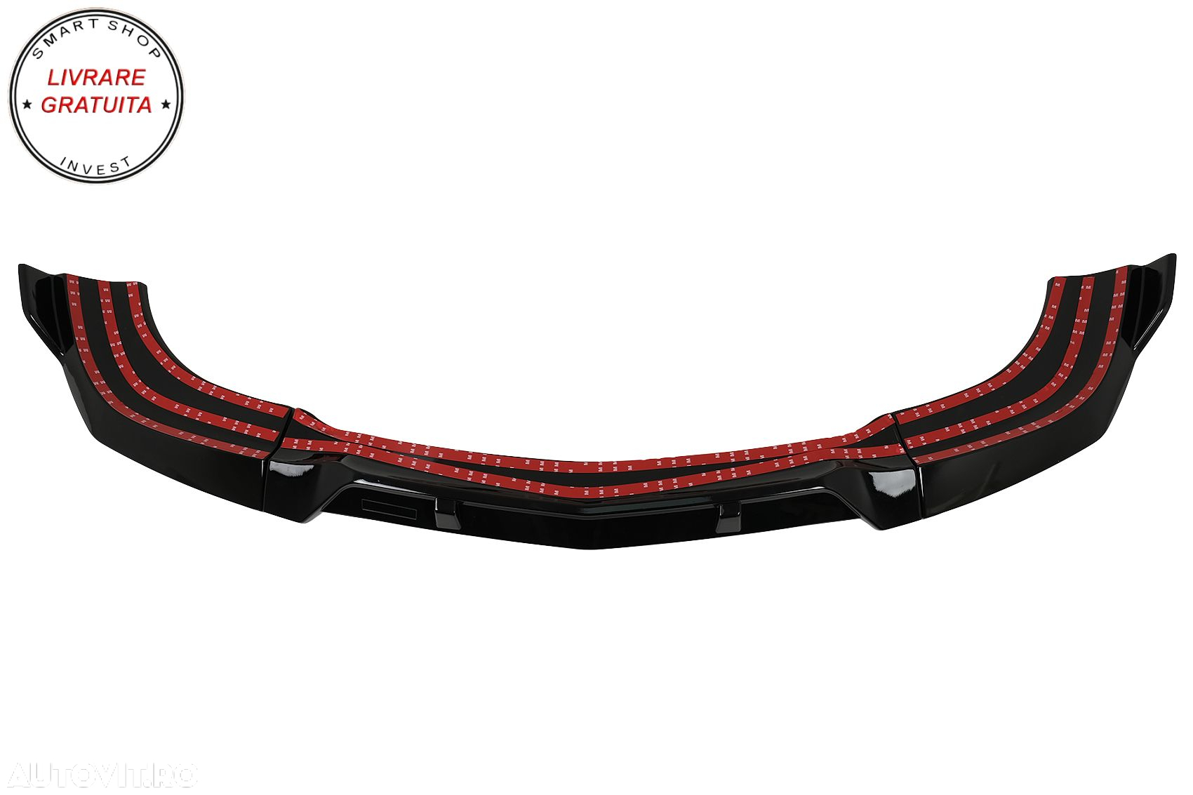 Prelungire Bara Fata Mercedes C-Class W204 S204 C204 Facelift (2011-2015) Negru Lu- livrare gratuita - 3