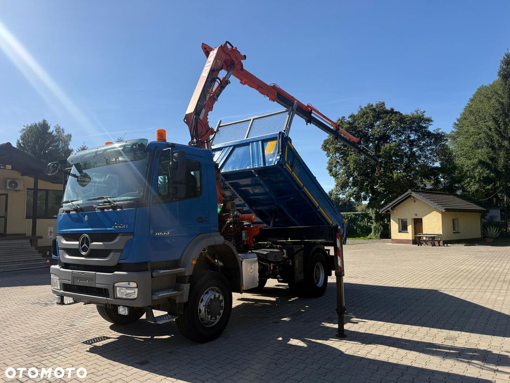 Mercedes-Benz 1833 AXOR AK wywrotka 3-str. 4x4 z dużym HDS ATLAS 165 - 4