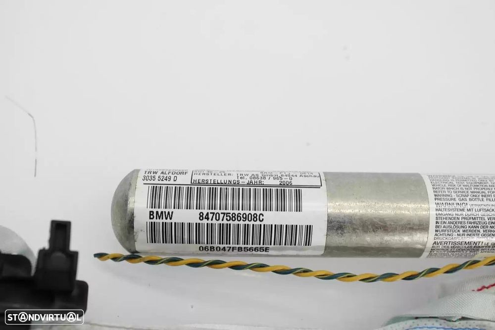 AIRBAG CORTINA FRONTAL ESQUERDO BMW 1 2006 -84707586908C - 3