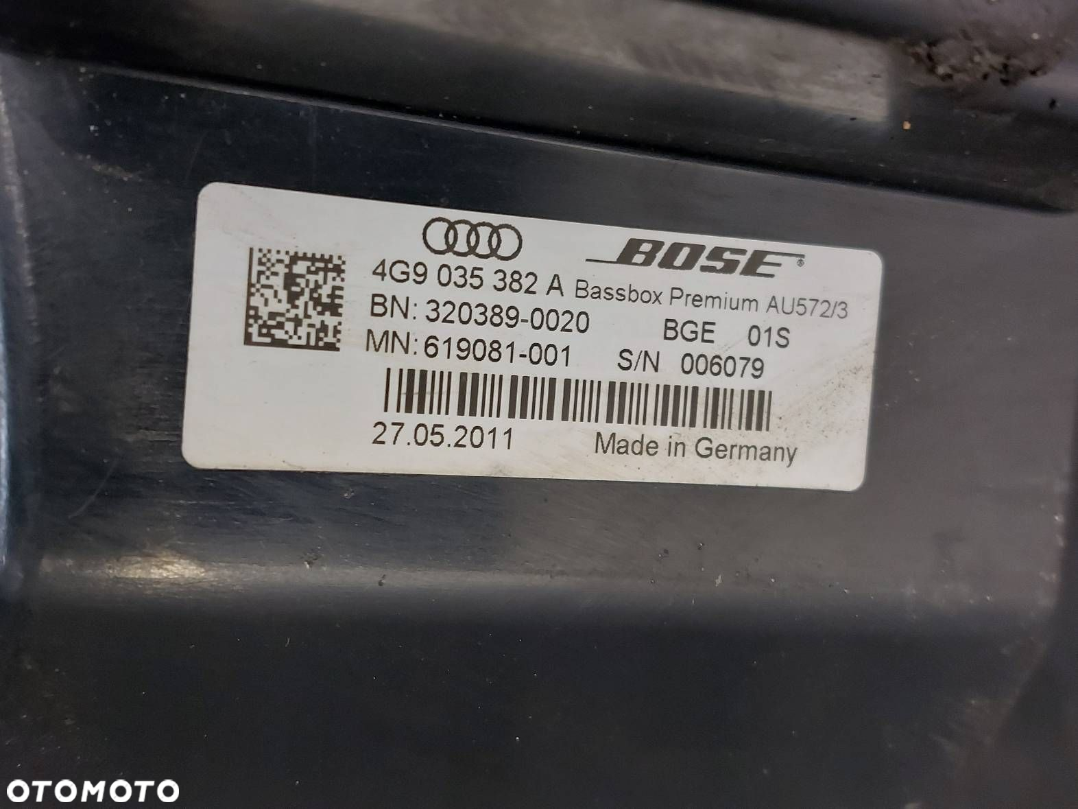 GŁOŚNIKI KOMPLET BOSE AUDI A7 4G 4G0035223B 4G8035298A 4G9035382A - 7