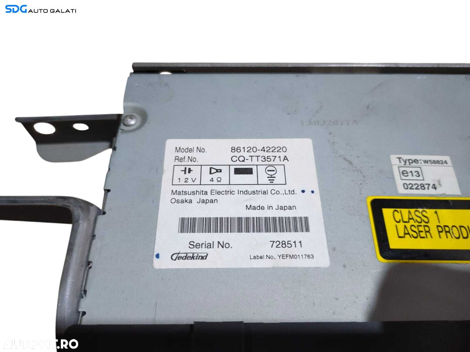 Unitate Radio CD Player MP3 Toyota Rav 4 XA30 2005 - 2013 Cod 86120-42220 [L5635] - 2
