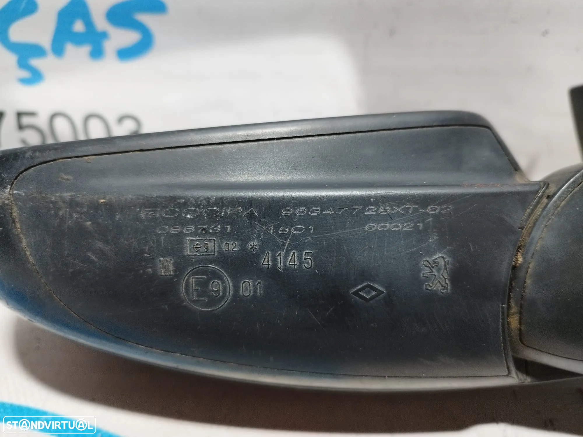 ESPELHO RETROVISOR ESQUERDO PEUGEOT 307 96347728XT ELETRICO AQUECIDO ESPELHOS RETROVISORES - 10