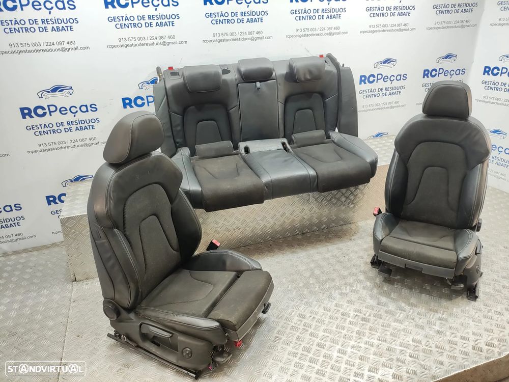 Conjunto Bancos Originais Pele E Tecido Audi A4 B8 S-Line Carro 5 Portas - 2