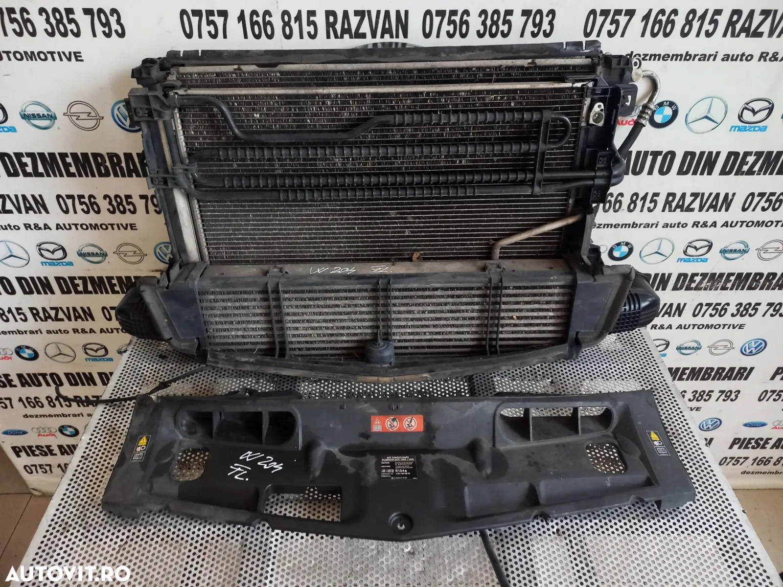 Grup Radiatoare Radiator Apa Clima Intercooler Termocupla Traversa Capota Trager Mercedes C Class W - 3