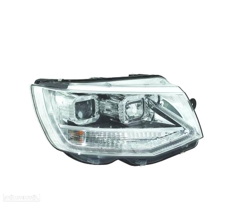 FARÓIS FRONTAIS PARA VOLKSWAGEN VW T6 MULTIVAN CARAVELLE 15-19 CROMO - 1