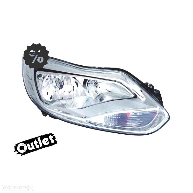 R017007C1 FAROL DIR FORD FOCUS IV 11-14 FUNDO CROMADO - 1