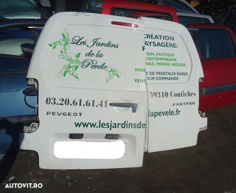Vand usa Spate Stanga-Dreapta (Portbagaj) Peugeot Partner din 2010 volan pe stanga fara rugina - 1