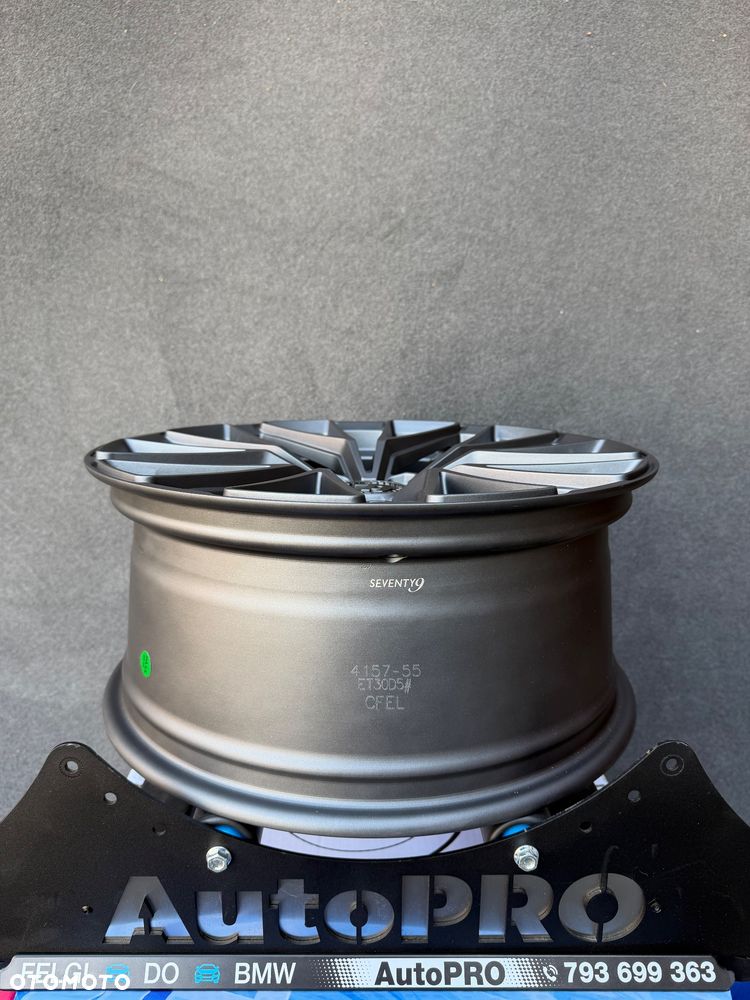 NOWE alufelgi Szary Mat  5x112 18 felgi 8j ET35 BMW seria 3 G20 G22 G30 G31 F44 G22 G23 G32 F39 G60 G01 X1 F48 G42 X2 U06 Active Tourer Z4 G29 xDrive Styling 930 czarne polerowane jak Japan Racing Carbonado Rubin - 6