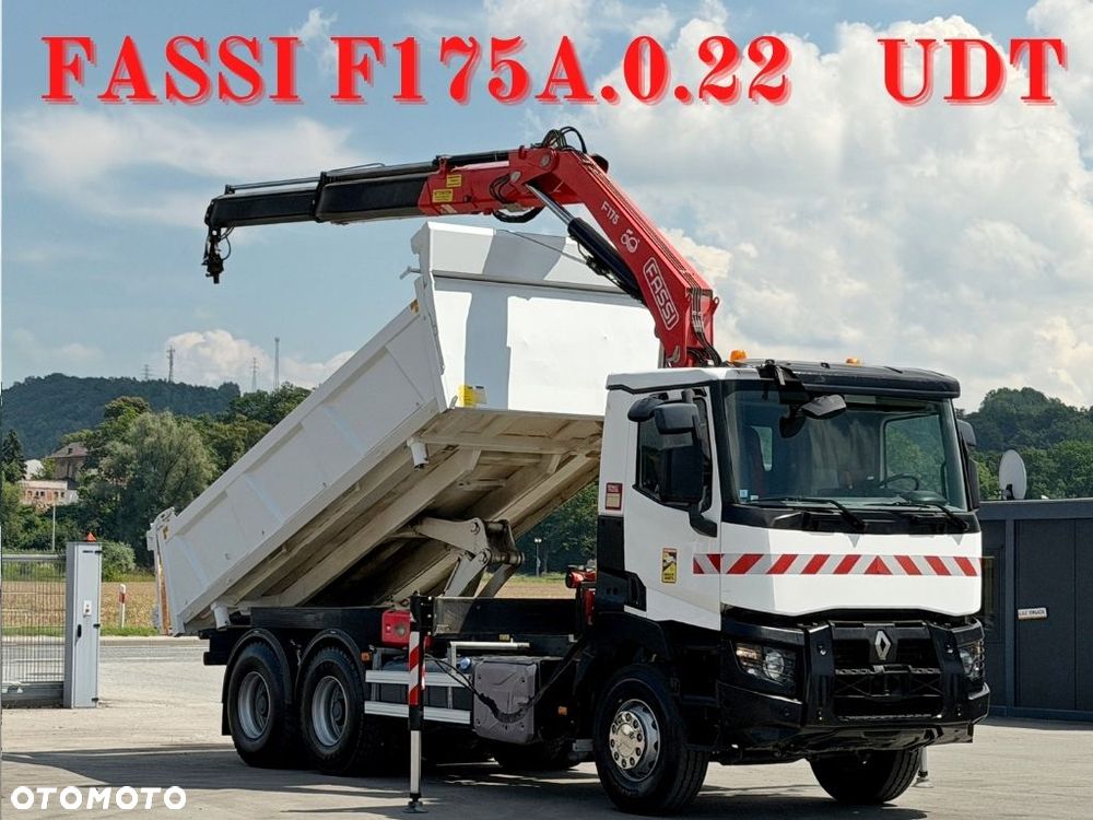 Renault C 380 * WYWROTKA 5,20 m + FASSI F175A.0.22 + PILOT + BORDMATIC *6x4 - 1