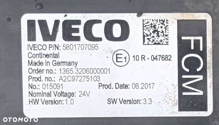 STEROWNIK MODUŁ / KOMPUTER FCM IVECO STRALIS 5801707095 - 2