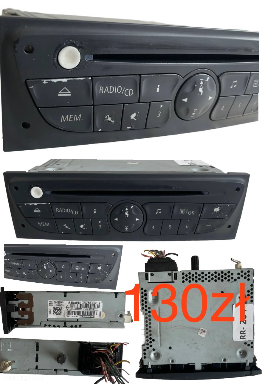 Radio CD MP3 Peugeot 206 307 Partner II 2008 Renault Clio III Kangoo II Laguna II 07- Volkswagen Golf Polo Tiguan Transporter Peugeot 207 Ford S-max Galaxy III  Citroen Berlingo II C5 II - 5