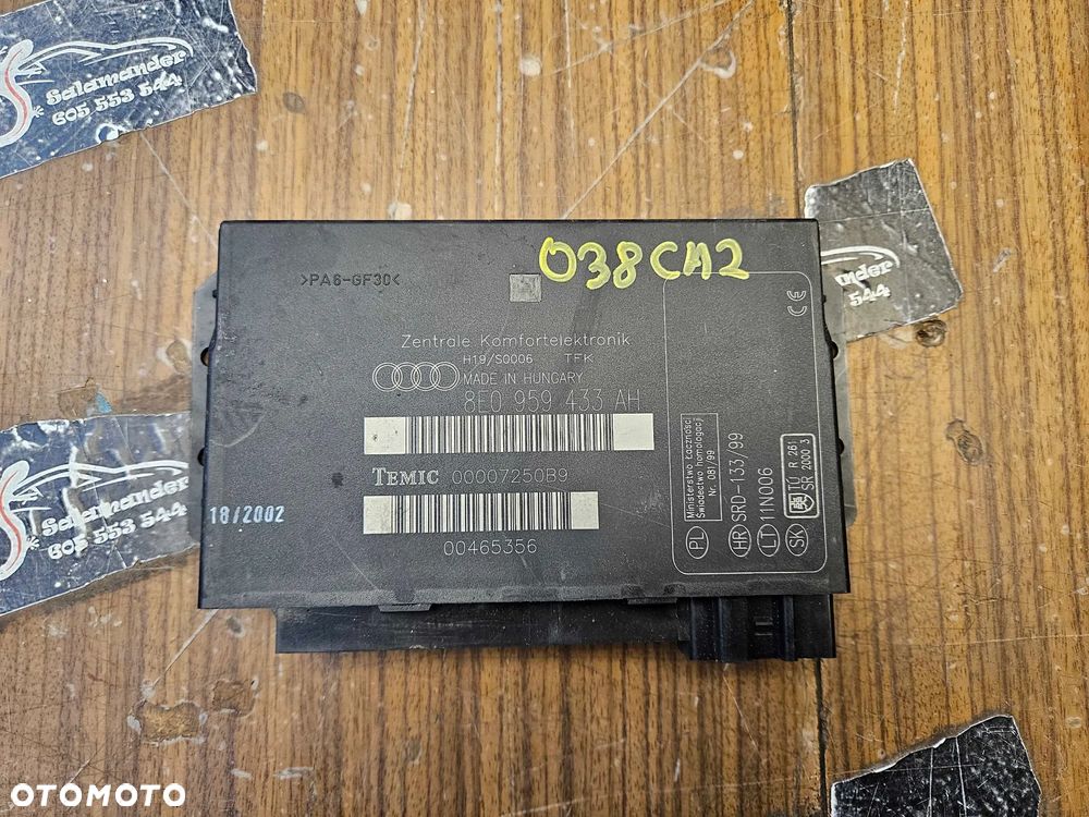 Moduł 8E0959433AH Sterownik Komputer Komfortu Audi A4 B6 B7 Europa - 1
