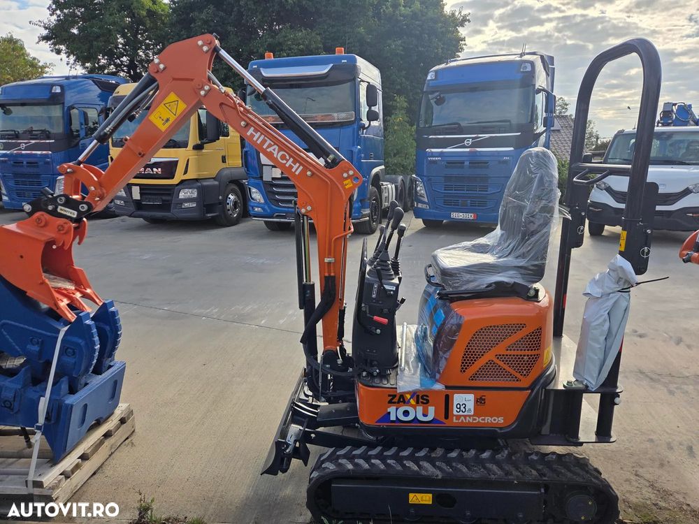 Hitachi ZX10U-6, 1,3tone, adancime sapare 2m, ridica 750kg, senile extensibile, rotire in gabarit, lama nivelare, latime 0,78m, inst picon, CUPLA RAPIDA+3 CUPE NOI, produs in JAPONIA, posibilitate leasing 5 ani, 1 an garantie-PROMOTIE 19.500 Eur+Tva - 13