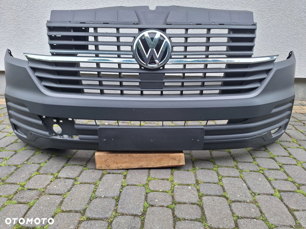 VW TRANSPORTER T6 LIFT 19- ZDERZAK PRZÓD PRZEDNI+WZMOCNIENIE GRILLA ORYG. 7LA807221B WYSYŁKA