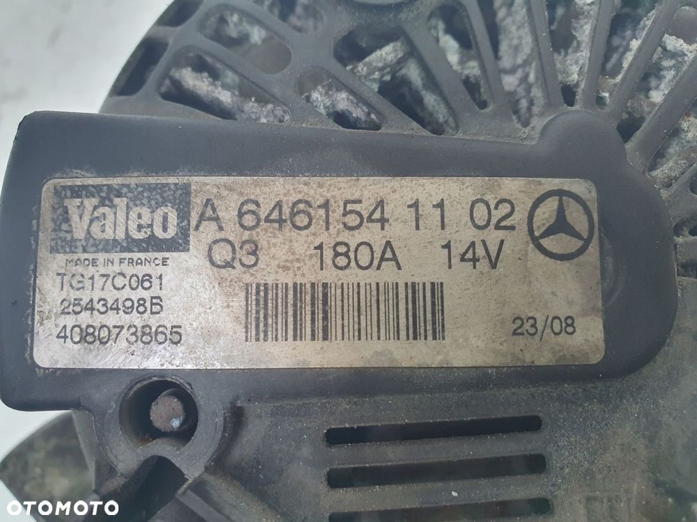 ALTERNATOR Mercedes Sprinter Viano Vito W639 2.2 CDI A6461541102 180A - 8
