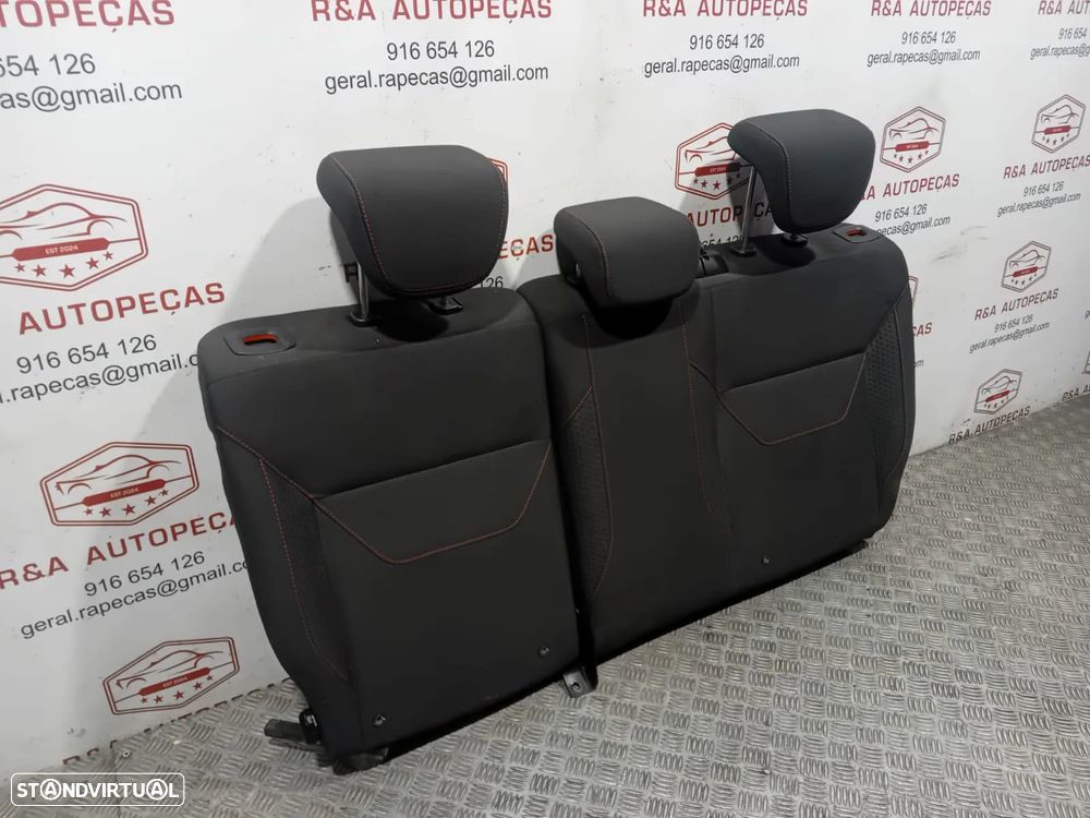 Conjunto Bancos Nissan Juke em Tecido Costuras Vermelhas Originais - 12