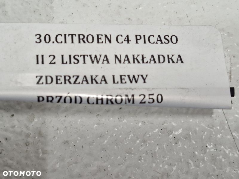 CITROEN C4 PICASSO II 2 LISTWA NAKŁADKA ZDERZAKA LEWY PRZÓD CHROM - 9