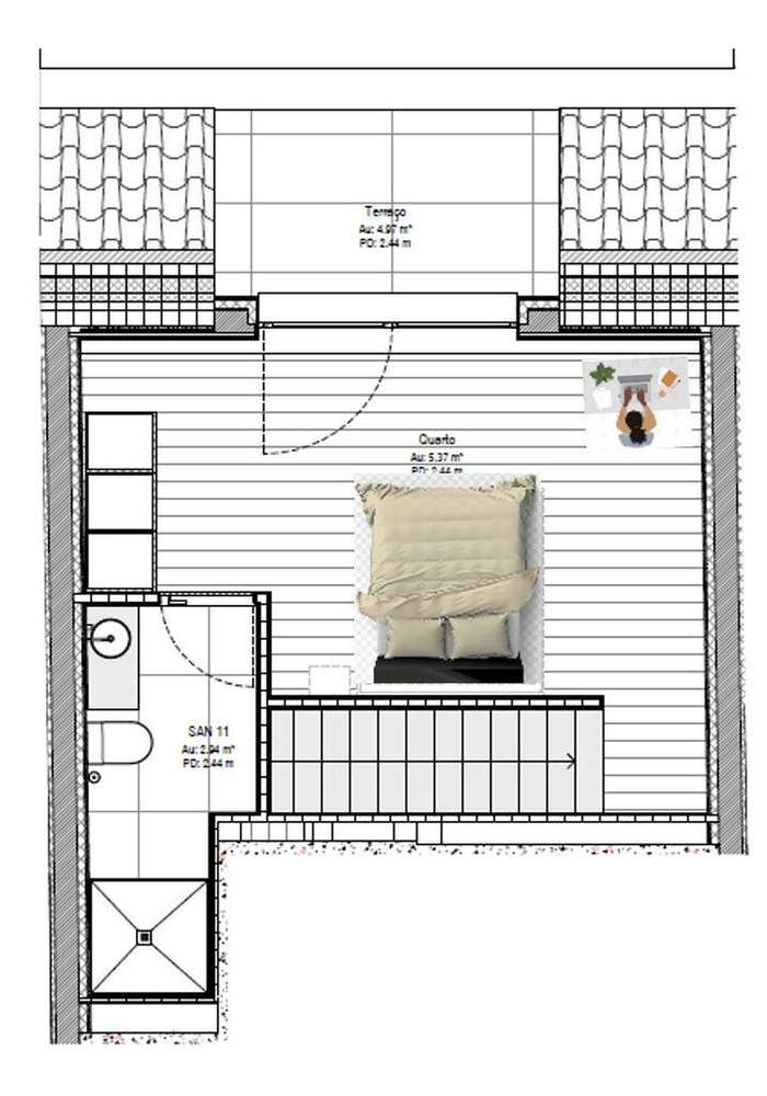 Apartamento T1 em Santa Marinha E São Pedro Da Afurada de 66,00 m2 - Grande imagem: 3/7