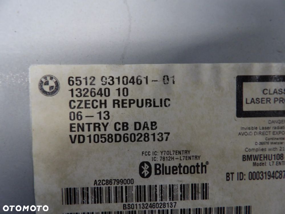 BMW - F20 - RADIO CD - MULIMEDIA - DEMONTAŻ - 9310461 - 3